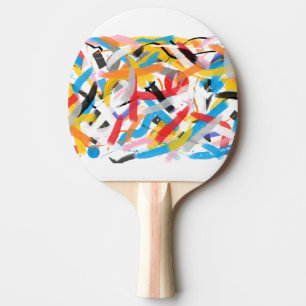 Positive Vibes Splash of colour Ping Pong Paddle