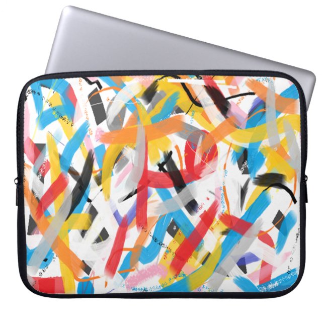 Positive Vibes Splashes Laptop Computer Sleeve (Front)