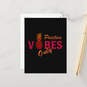 Positive vibes summer holiday postcard