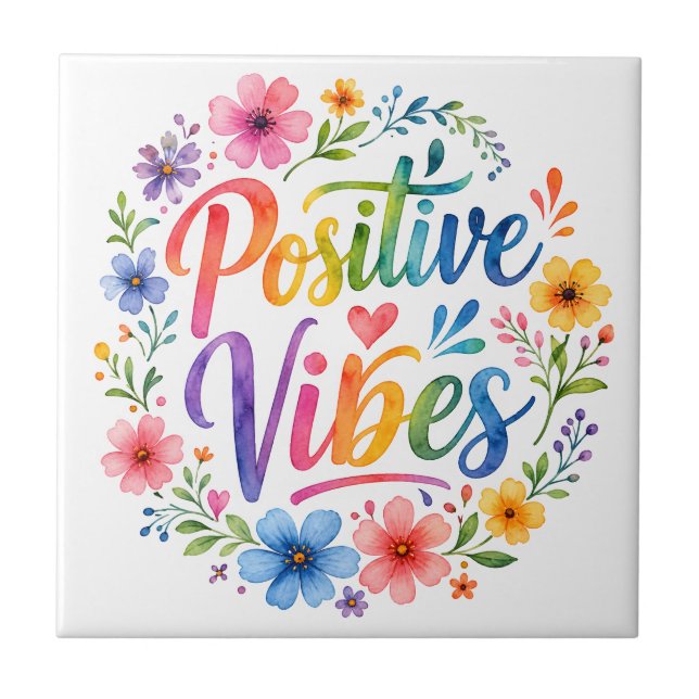 Positive Vibes Tile (Front)