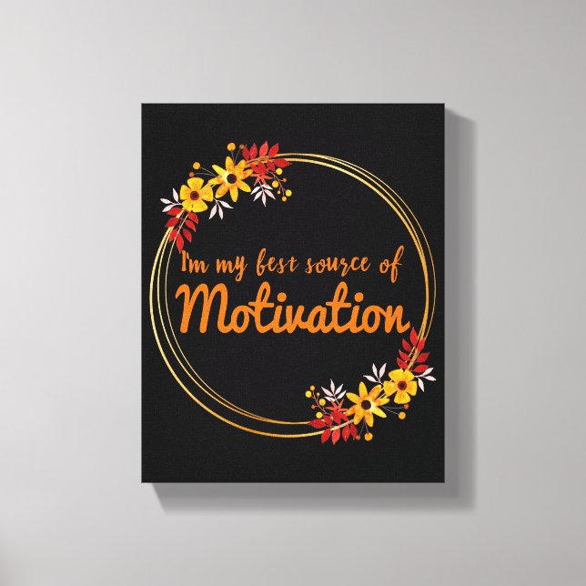 positive vibes words for motivation canvas print (Front)
