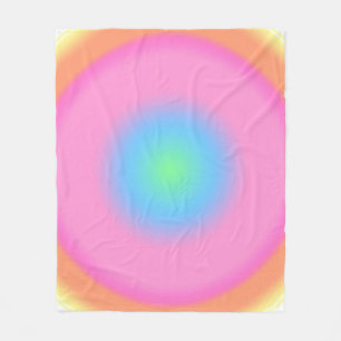 Positive Vibrations - Colourful Radial Gradient   Fleece Blanket