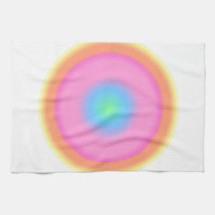 Positive Vibrations - Colourful Radial Gradient Tea Towel