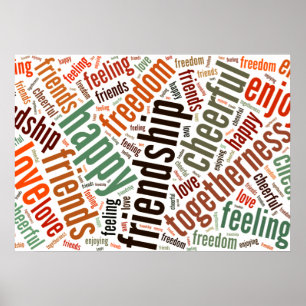 Positive words design poster