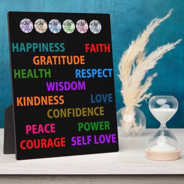 Positive words plaque (Side)