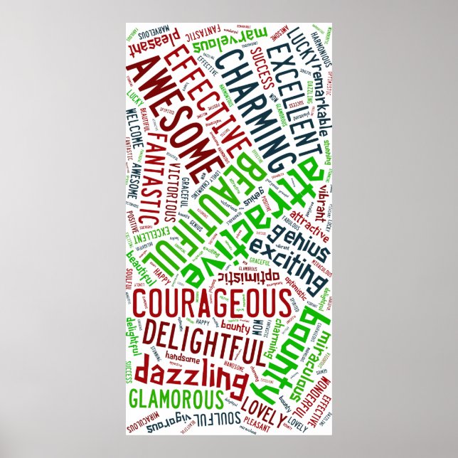 Positive words poster (Front)