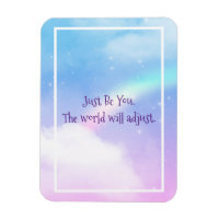 Positive Words with Pastel Clouds and a Rainbow