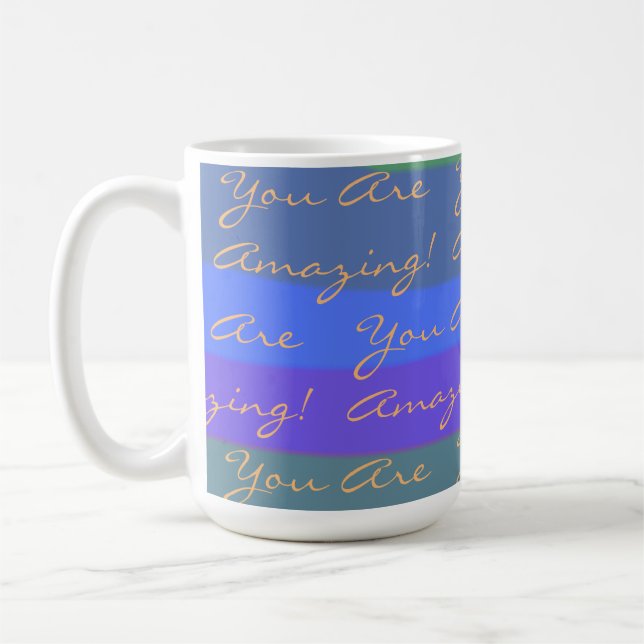 Positive You Are Amazing Colourful  Coffee Mug (Left)