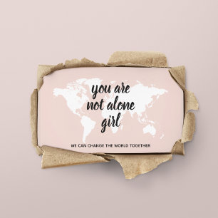 Positive You Are Not Alone Girl Motivation Quote Business Card