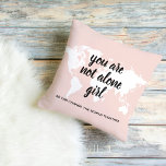 Positive You Are Not Alone Girl Motivation Quote Cushion<br><div class="desc">Positive You Are Not Alone Girl Motivation Quote</div>