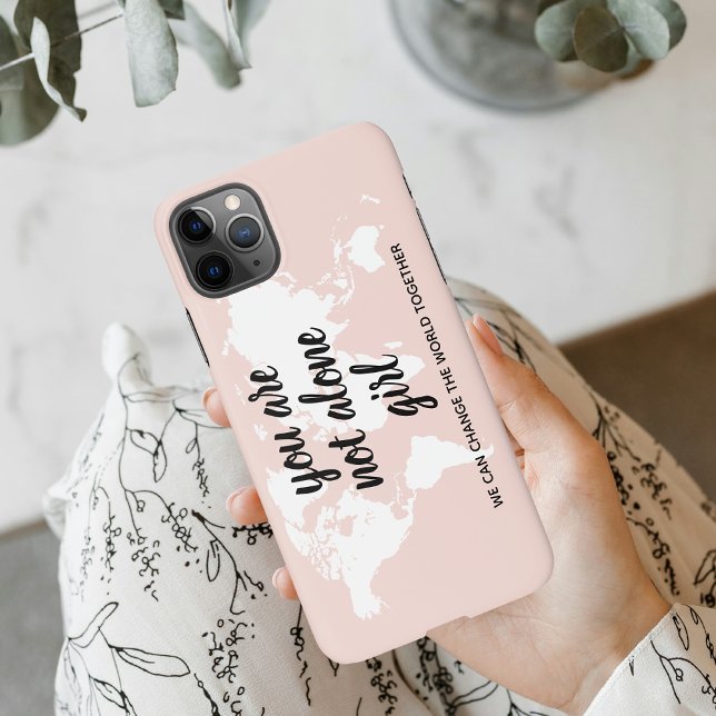 Positive You Are Not Alone Girl Motivation Quote iPhone Case (Creator Uploaded)