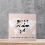 Positive You Are Not Alone Girl Motivation Quote Tile<br><div class="desc">Positive You Are Not Alone Girl Motivation Quote</div>