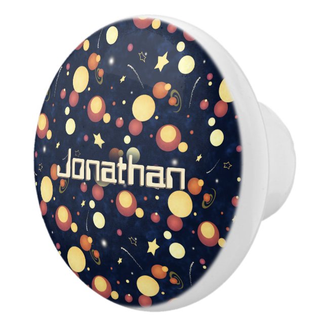 Positively Orbital cosmic nighttime sky Ceramic Knob (Right)
