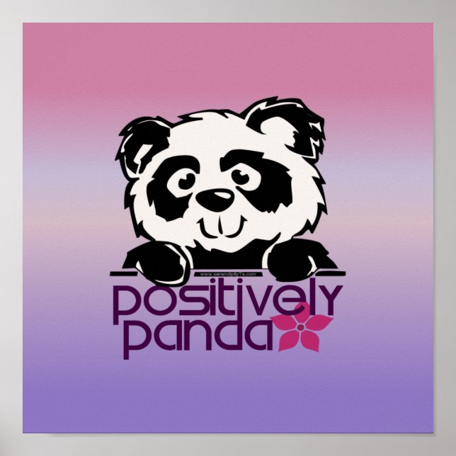 Positively Panda (Flower) Poster (Front)