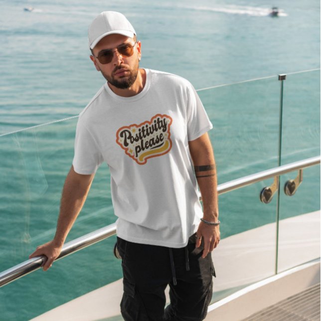 Positivity Please Lettering   T-Shirt (Creator Uploaded)