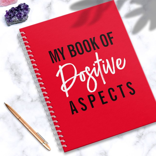 Positivity Red Chic Typography Spiritual Notebook (In Situ)