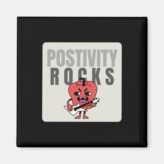 Positivity Rocks Sticker  Magnet (Front)