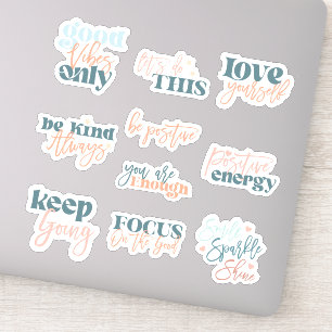 Positivity Self Love 10pc Waterproof Sticker Set