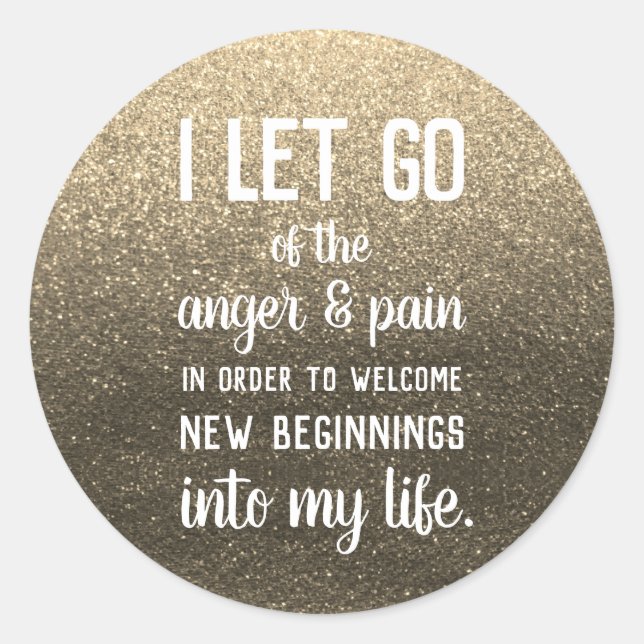 Positivity Wellness Anger Management Mental Health Classic Round Sticker (Front)