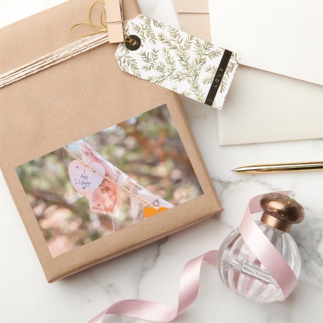 Positivity with I Am Light Rectangular Sticker (Gifting)