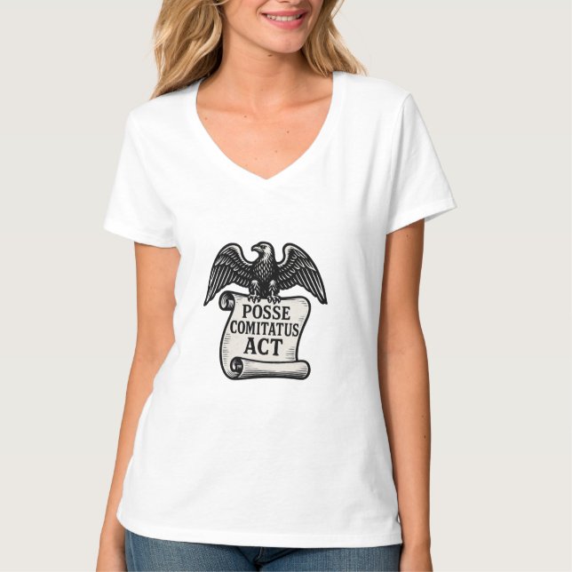 Posse Comitatus Act Eagle Scroll T-Shirt (Front)