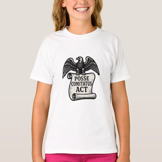Posse Comitatus Act Eagle Scroll T-Shirt (Front)
