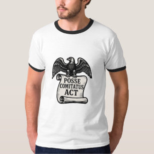 Posse Comitatus Act Eagle Scroll T-Shirt