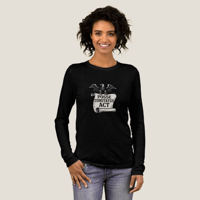 Posse Comitatus Act Eagle Scroll Tri-Blend Shirt (Full Front)