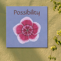 Possibility Periwinkle Hand-Drawn Floral Botanical