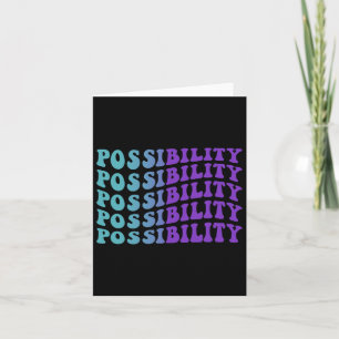 Possibility Suicide Prevention Depression Awarenes Card