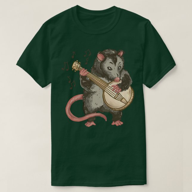 Possum Banjo Music Musical Instrument Musician  T-Shirt (Design Front)