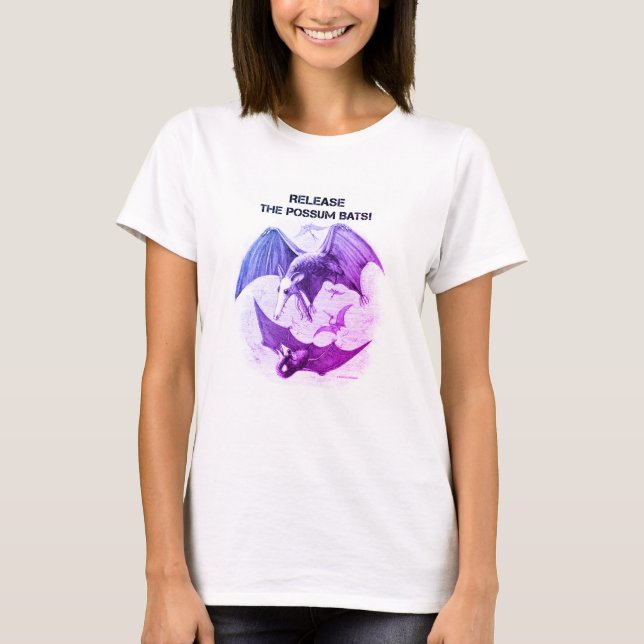 Possum Bats Women's Colour Image T-shirt (Front)