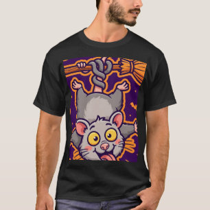 Possum Broomstick Halloween T-Shirt