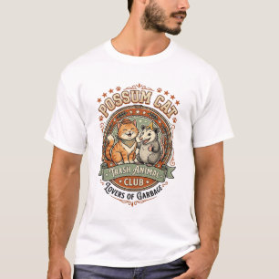 Possum Cat Possum Trash Animal Cat Vintage Vector T-Shirt