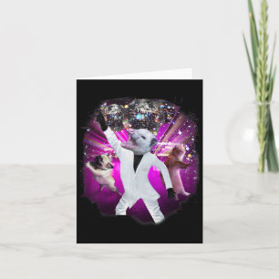 Possum Disco Ball Dancing Card
