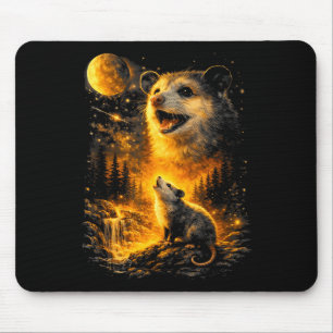 Possum howling to the moon vintage meme 90s funny mouse pad