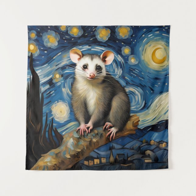 Possum in the Starry Night Tapestry (Front)
