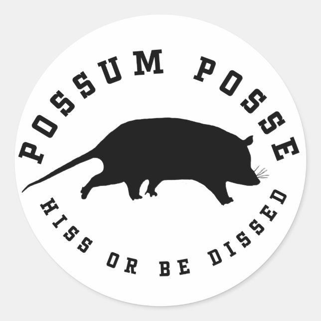 Possum MC Classic Round Sticker (Front)