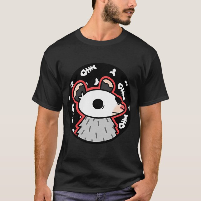 Possum Mood Fishbones T-Shirt (Front)