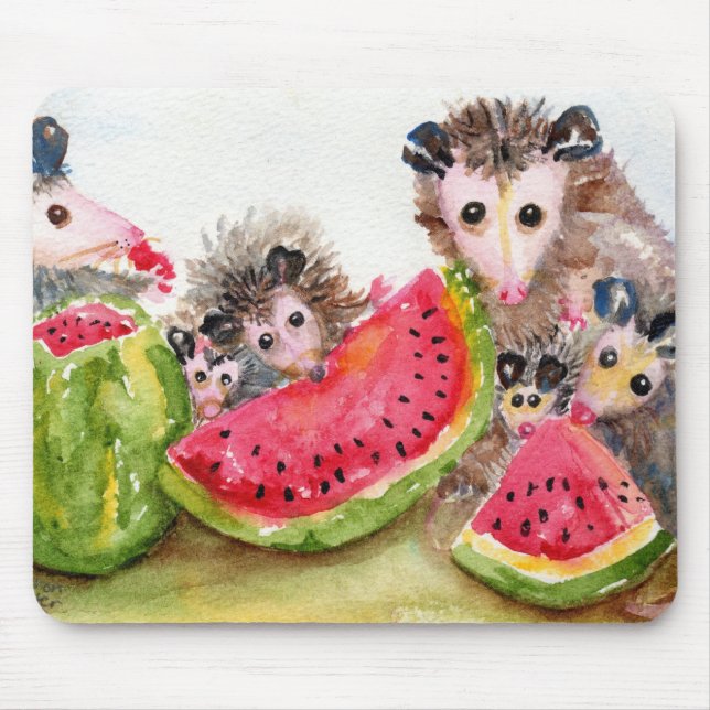 Possum Picnic Mousepad (Front)
