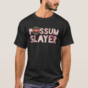 Possum Slayer Pink Camo Opossum Hunter T-Shirt