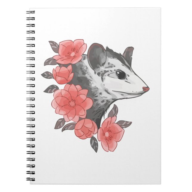 Possum With Flowers Notebook (Front)