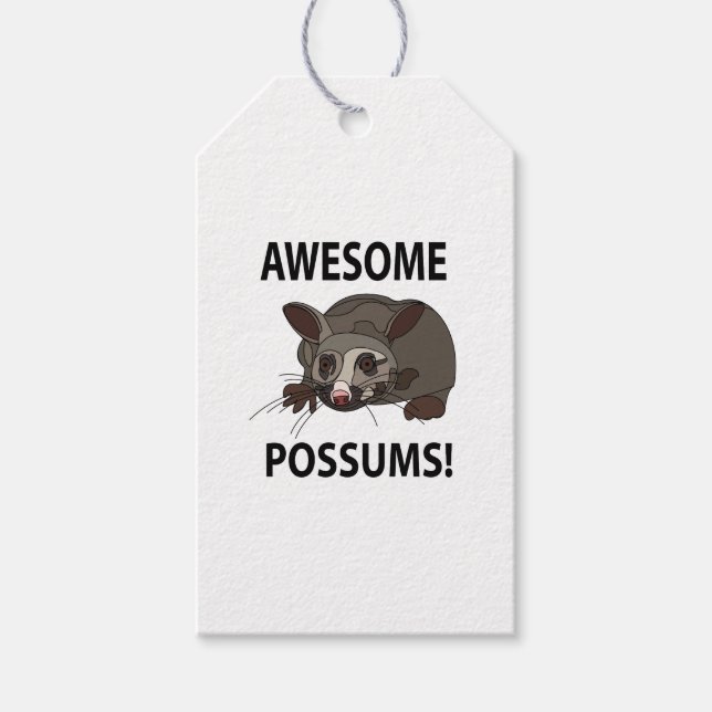 Possums Awesome Funny Possums Gift Tags (Front)