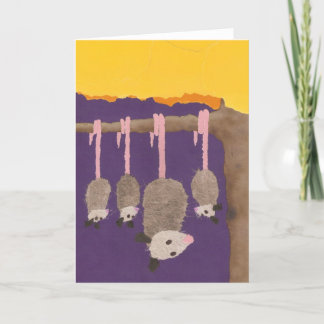 "Possums" greeting card