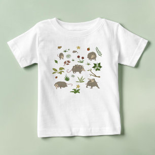 Possums in a Berry Field in White Baby T-Shirt