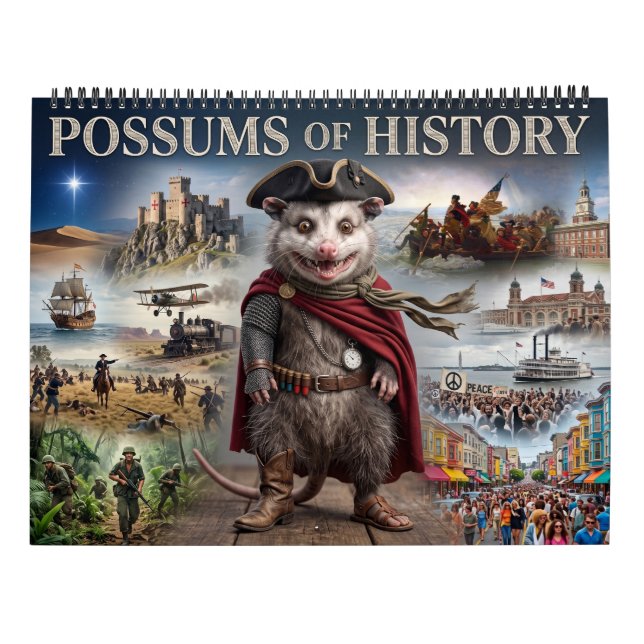 Possums of History Calendar (Back)