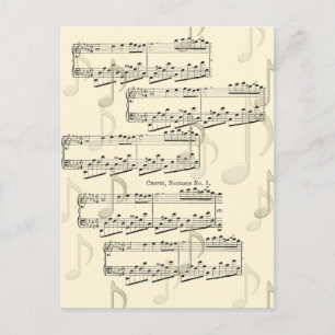 Post a Note Musical Chopin Romantic Nocturne Postcard