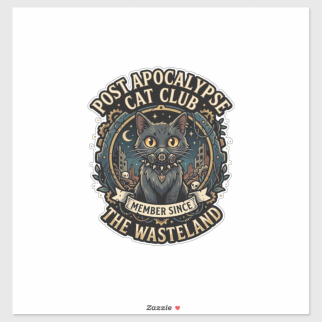 Post Apocalypse Cat Cat Dad Gift Idea - Post Apoca (Sheet)