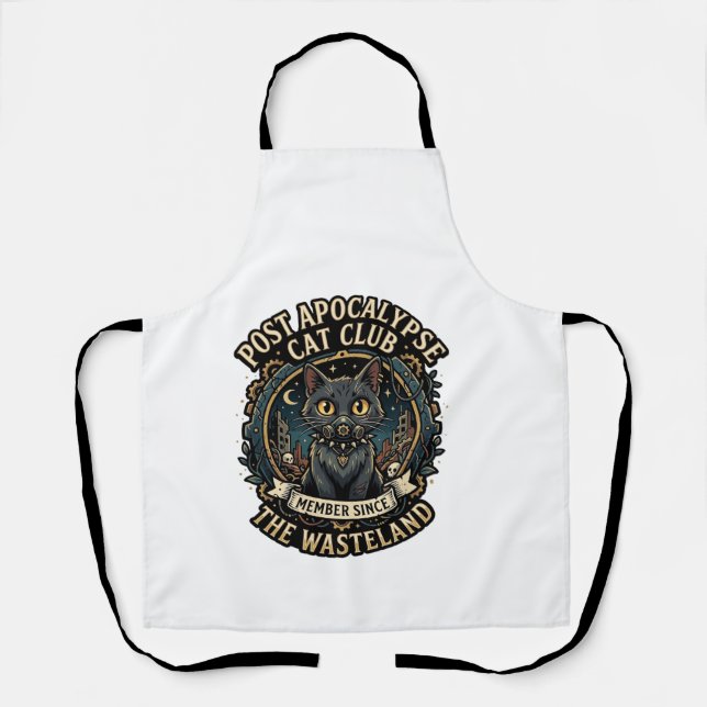 Post Apocalypse Cat Cat Dad Gift Idea - Post Apoca Apron (Front)