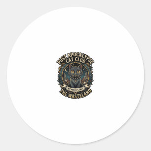 Post Apocalypse Cat Cat Dad Gift Idea - Post Apoca Classic Round Sticker